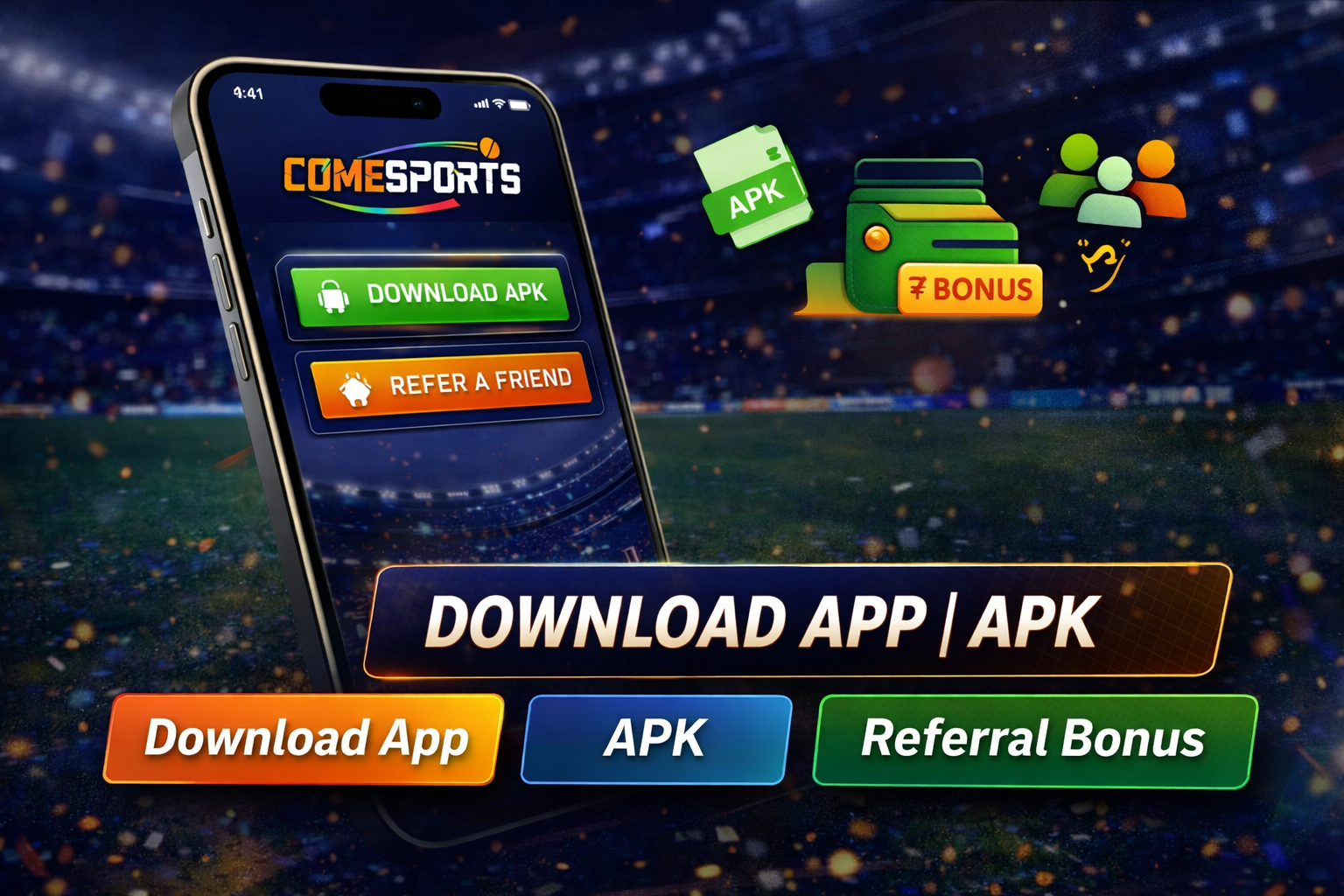 League 11 app promotion artwork