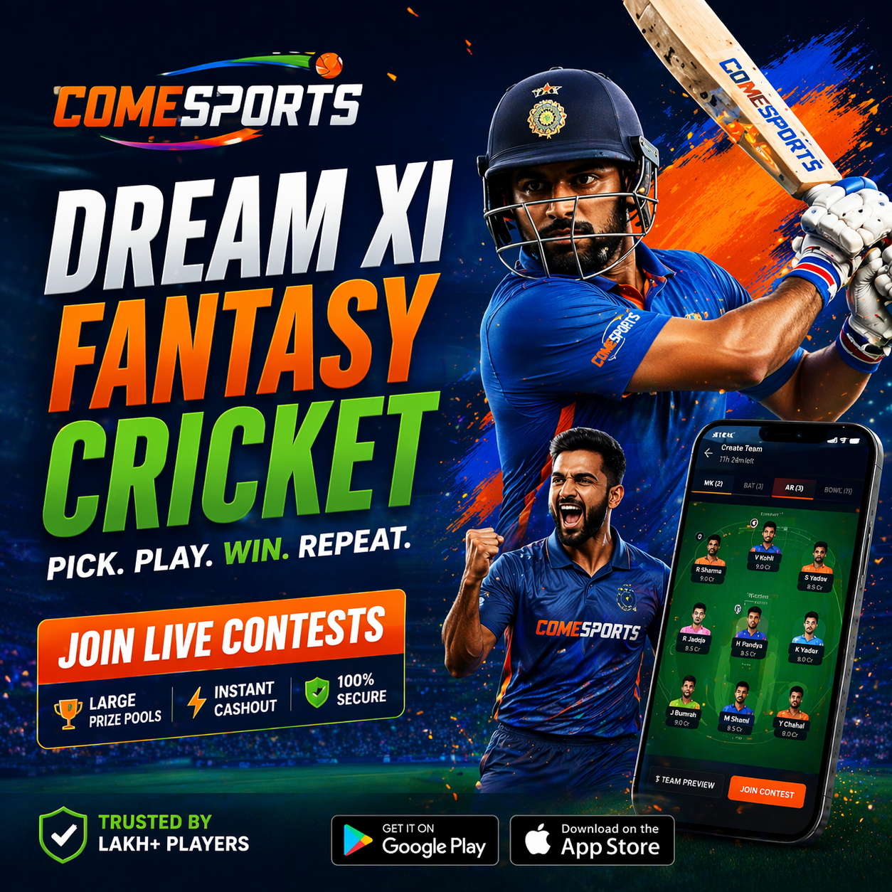 League 11 fantasy sports main visual